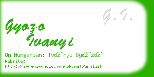 gyozo ivanyi business card